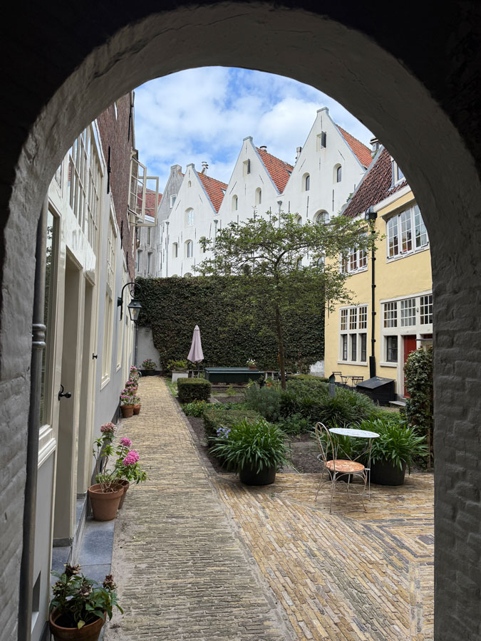 Almshouse courtyard