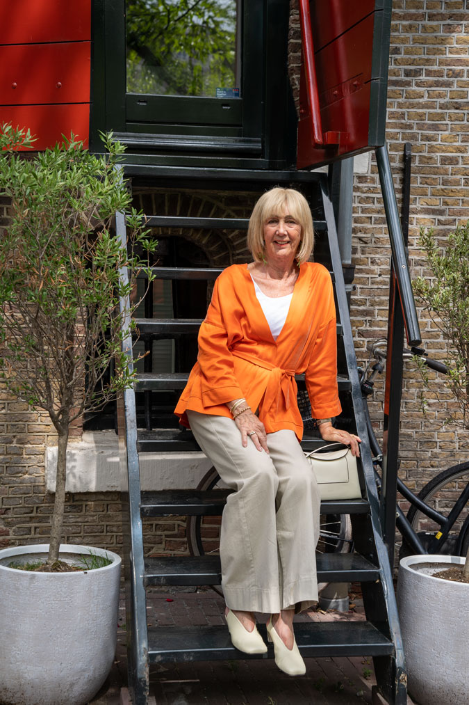 Orange kimono style jacket