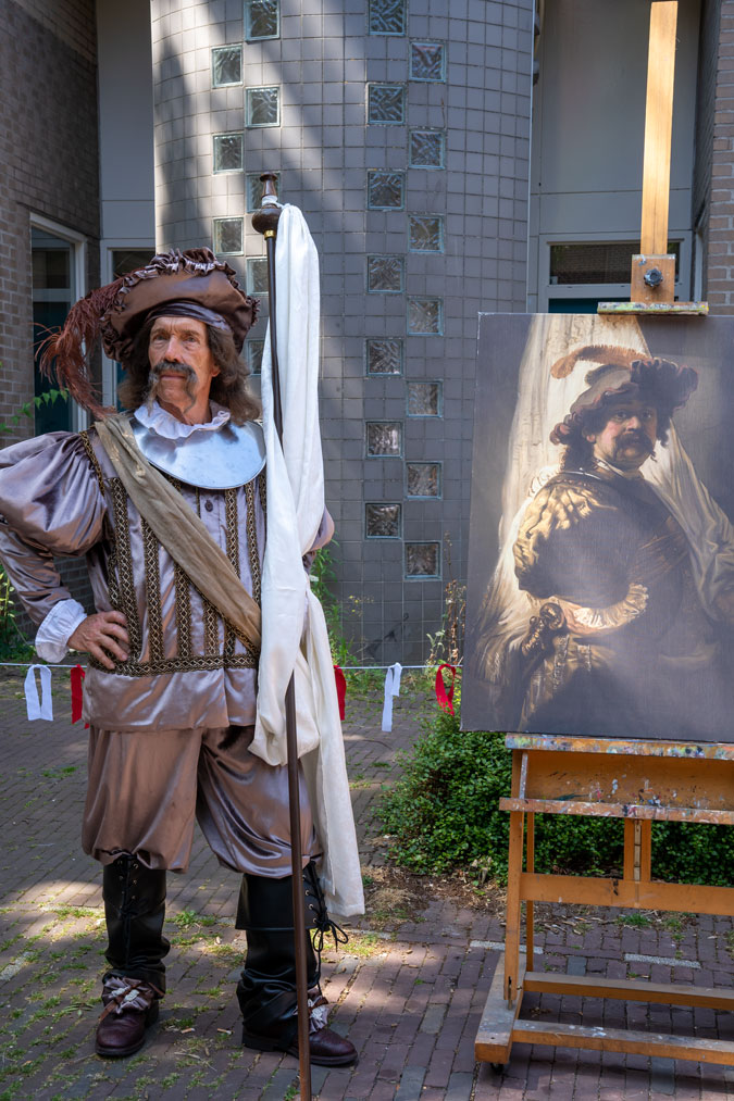 Re-enactment of a Rembrandt painting