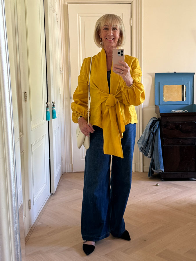 Golden yellow blouse Toosh Milan