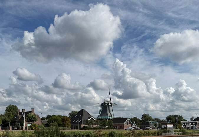 Houses along the road near Alkmaar