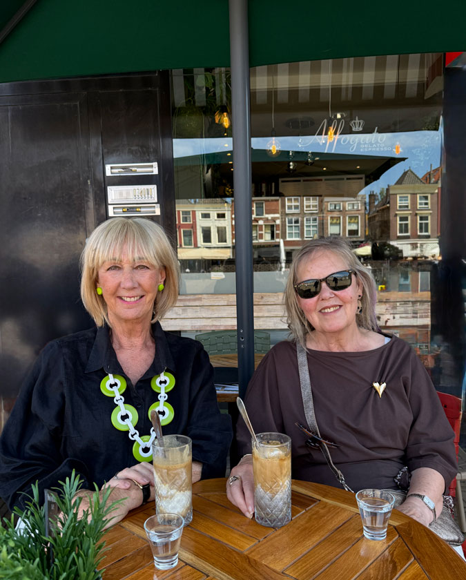 Me and Marjolein enjoying an iced coffee