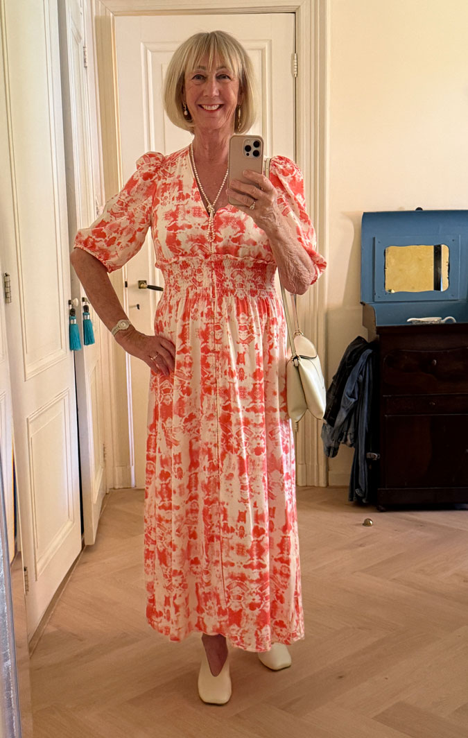 Pink and orange dress