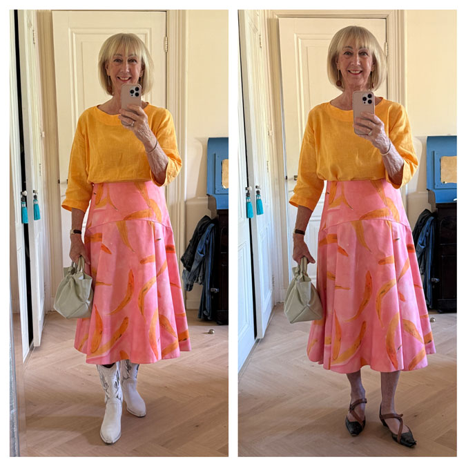 Pink skirt outfit