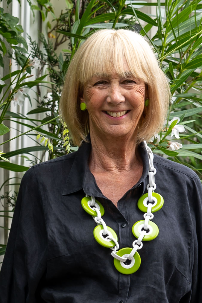 Green and white Angela Caputi necklace