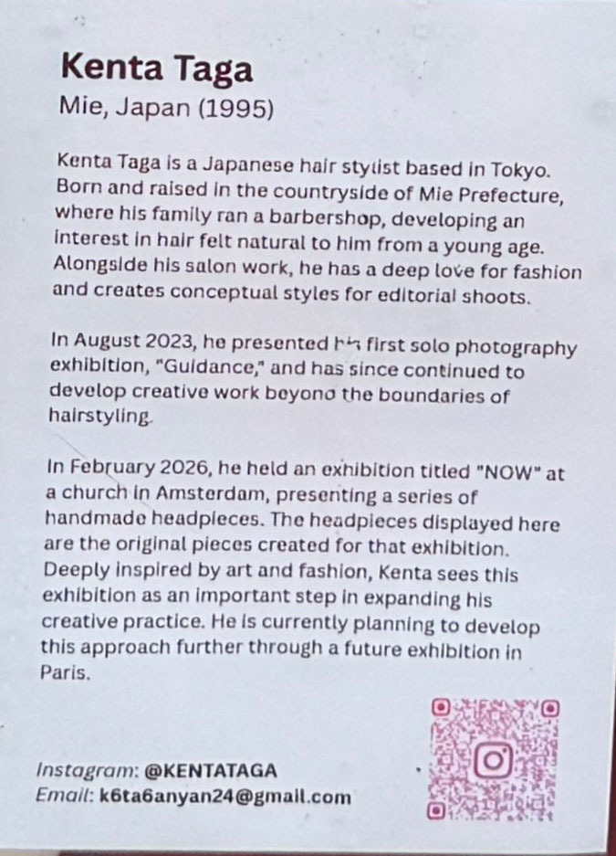 straw or cane headpieces by Kenta Taga