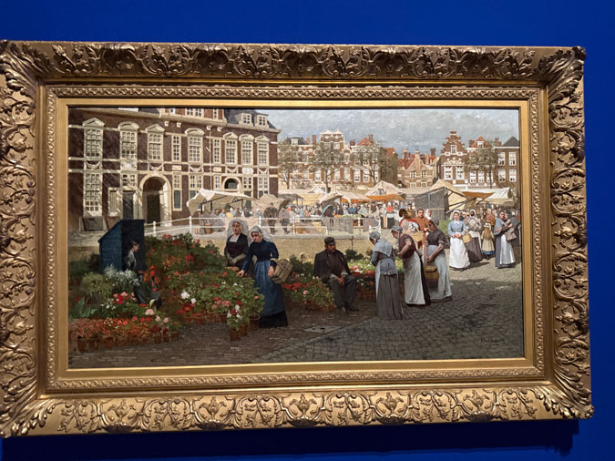Flower market in The Hague, painter Klinkenberg