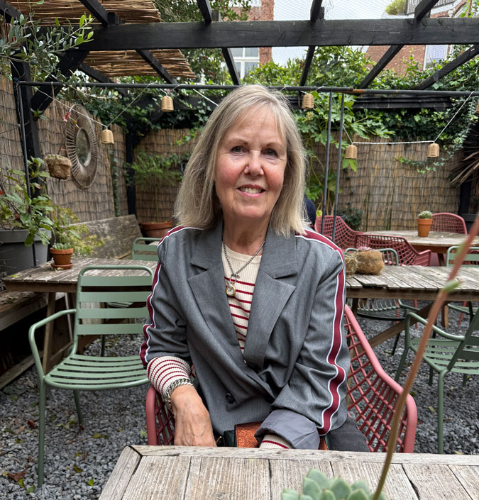 Marjolein at the restaurant
