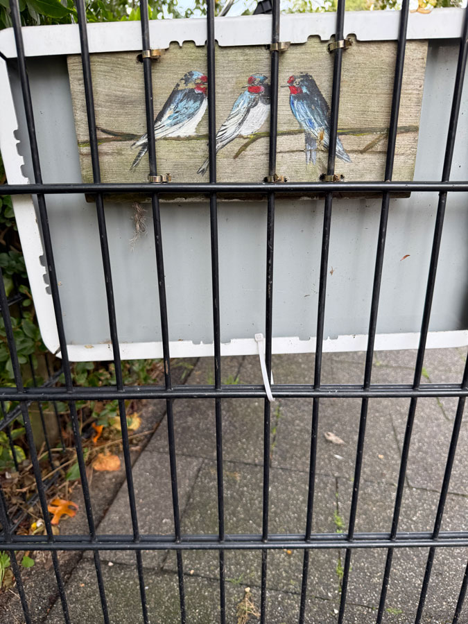 birds painted on wood